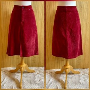 Early 2000’s Gap Brick Red Suede Skirt
